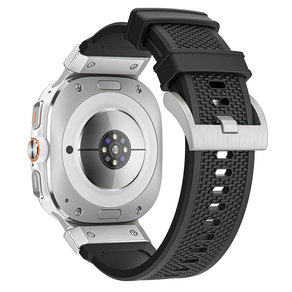 Curea smartwatch Techsuit Watchband (W068) compatibil cu Samsung Galaxy Watch Ultra 47mm / Watch Ultra 2, Alb / Silver