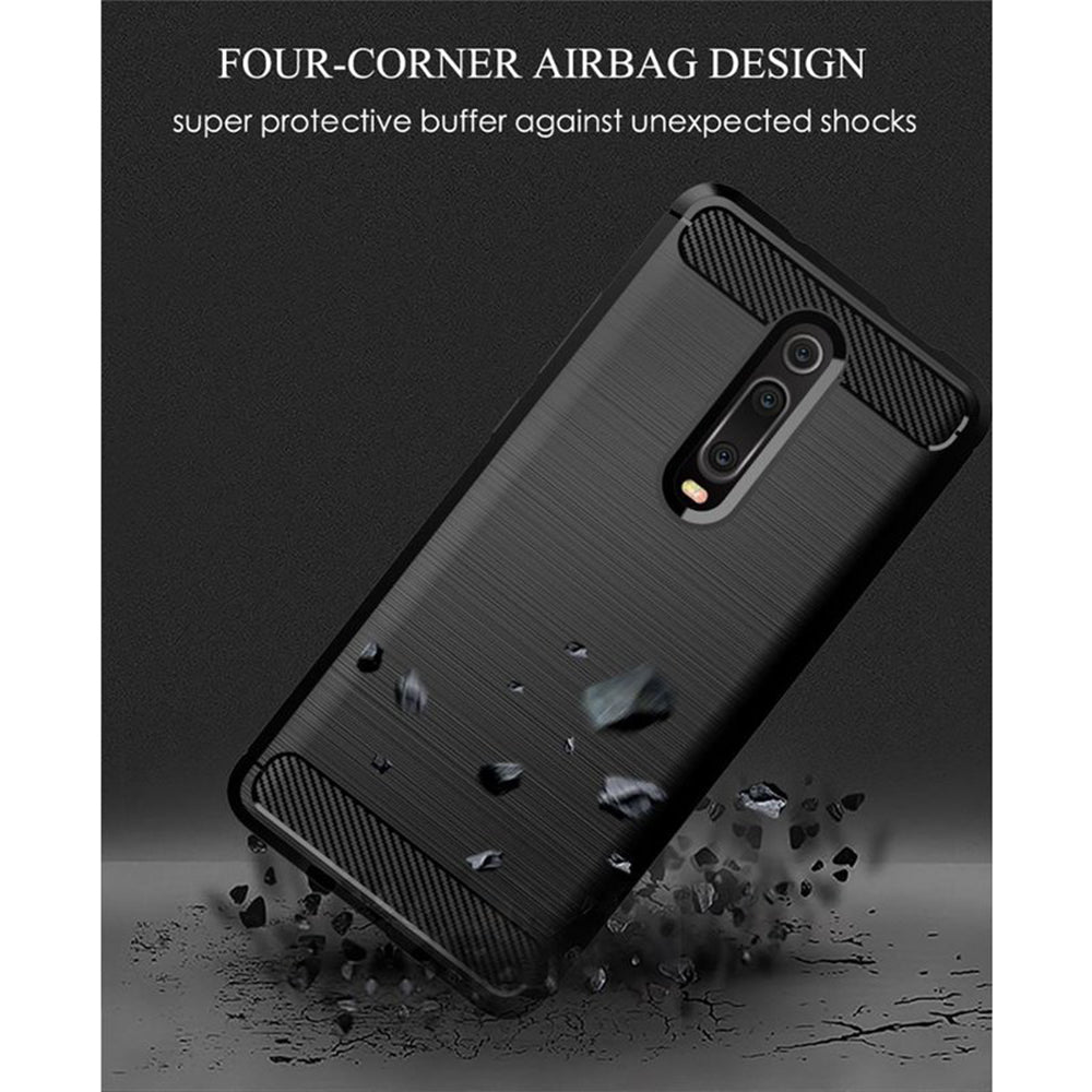 Husa de protectie Techsuit Carbon Silicone compatibil cu Xiaomi Mi 9T / Mi 9T Pro / Redmi K20 / Redmi K20 Pro, Negru