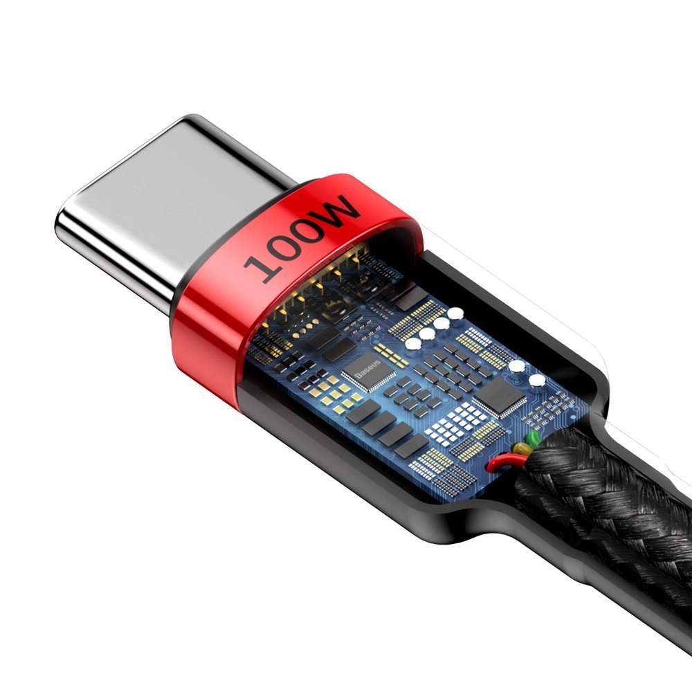 Cablu Baseus Cafule (CATKLF-AL91), USB-C, 100W, 2m, Negru