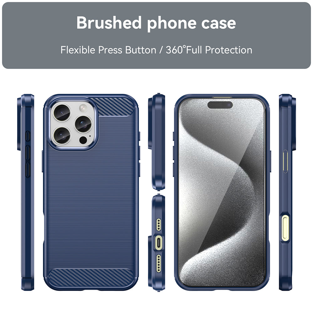 Husa de protectie Techsuit Carbon Silicone compatibil cu iPhone 16 Pro Max, Albastru