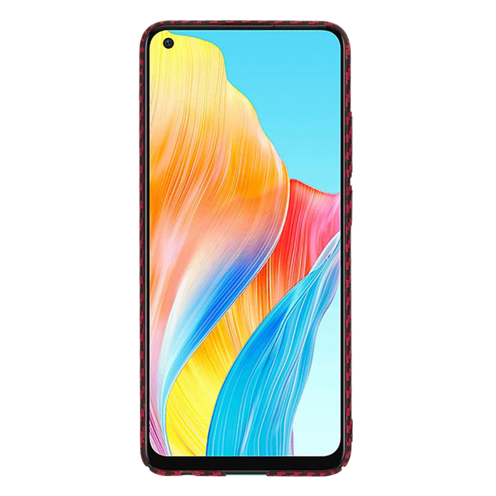 Husa de protectie Techsuit Carbonite FiberShell compatibil cu Oppo A78 4G, Rosu