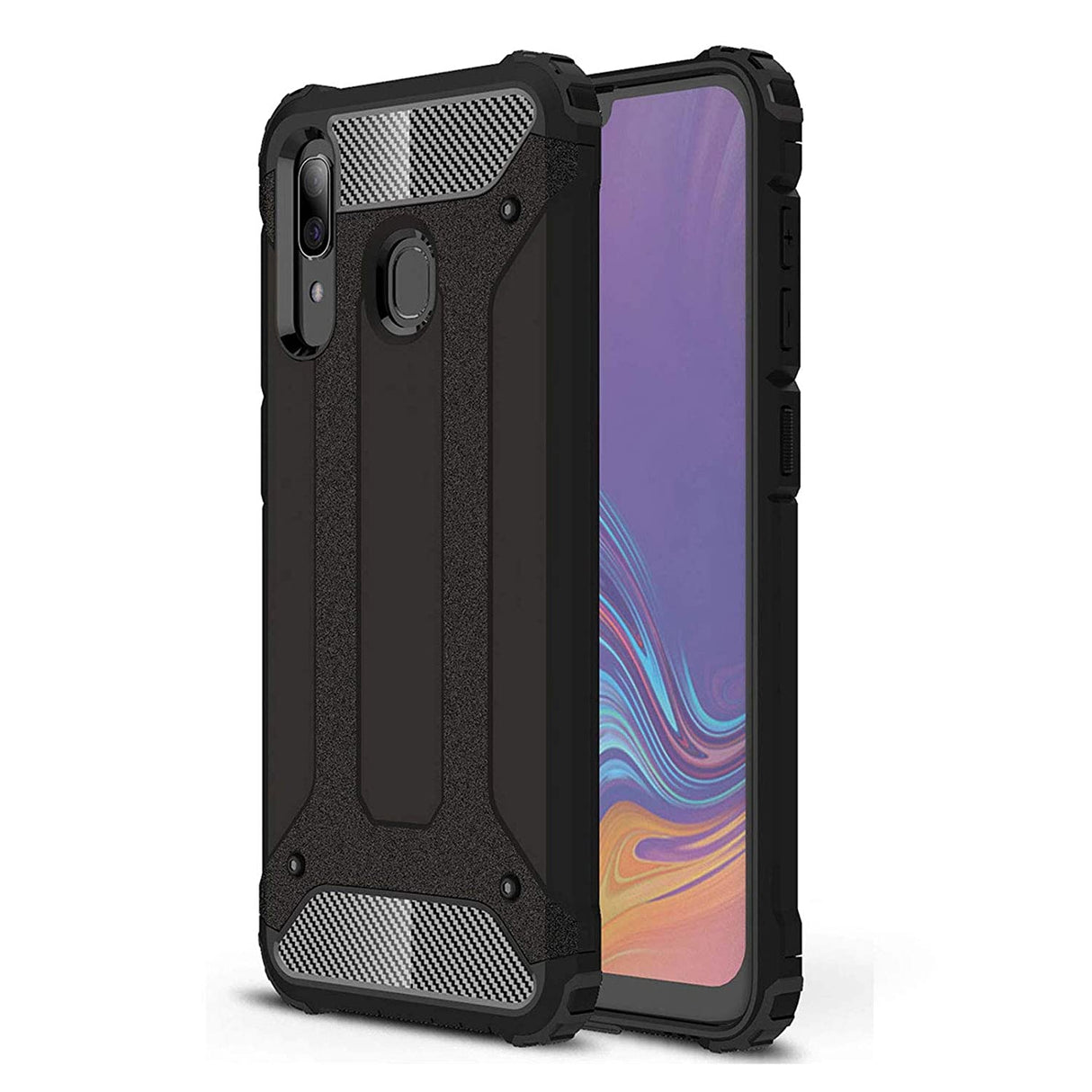 Husa de protectie Techsuit Hybrid Armor compatibil cu Samsung Galaxy A20e, Negru