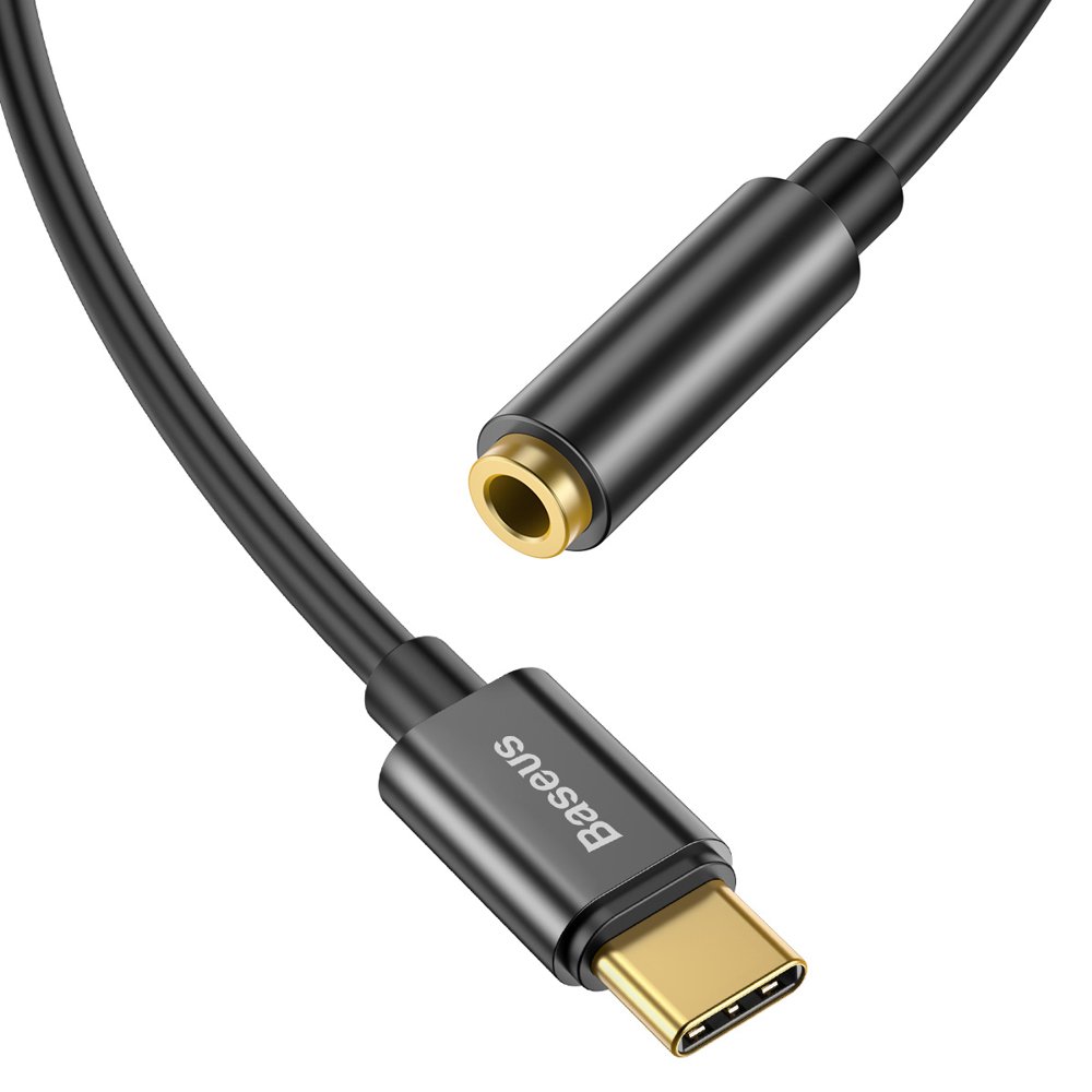 Adaptor Baseus Type-C la Jack 3.5mm (CATL54-01), DAC Chip, Negru