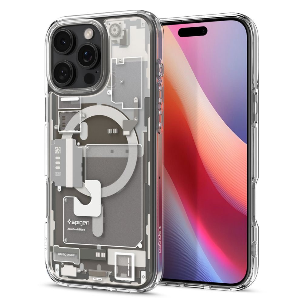 Husa de protectie Spigen Ultra Hybrid Zero One MagSafe (ACS08137) compatibil cu iPhone 16 Pro, Titanium Natural