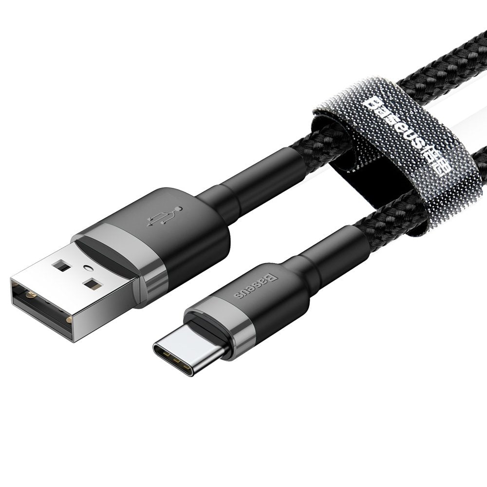 Cablu Baseus Cafule (CATKLF-UG1), USB to Type-C, 2A, 3m, Gri Black