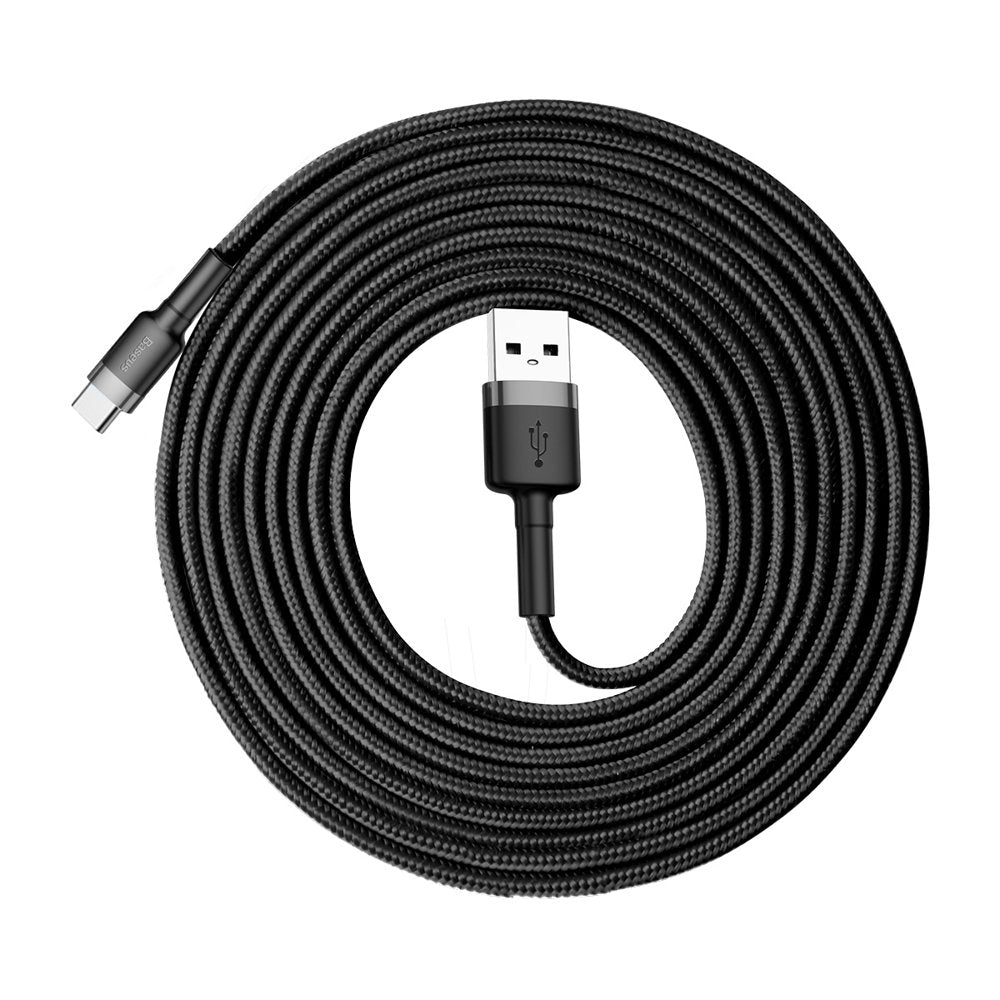Cablu Baseus Cafule (CATKLF-UG1), USB to Type-C, 2A, 3m, Gri Black