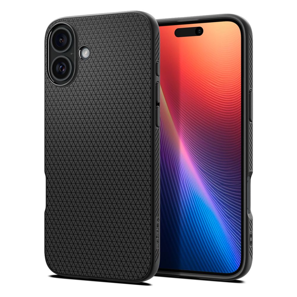 Husa de protectie Spigen Liquid Air (ACS08194) compatibil cu iPhone 16, Negru Mat