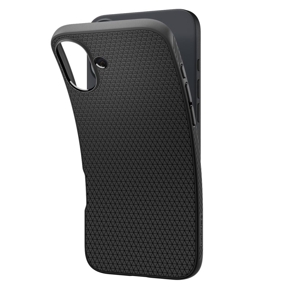 Husa de protectie Spigen Liquid Air (ACS08194) compatibil cu iPhone 16, Negru Mat