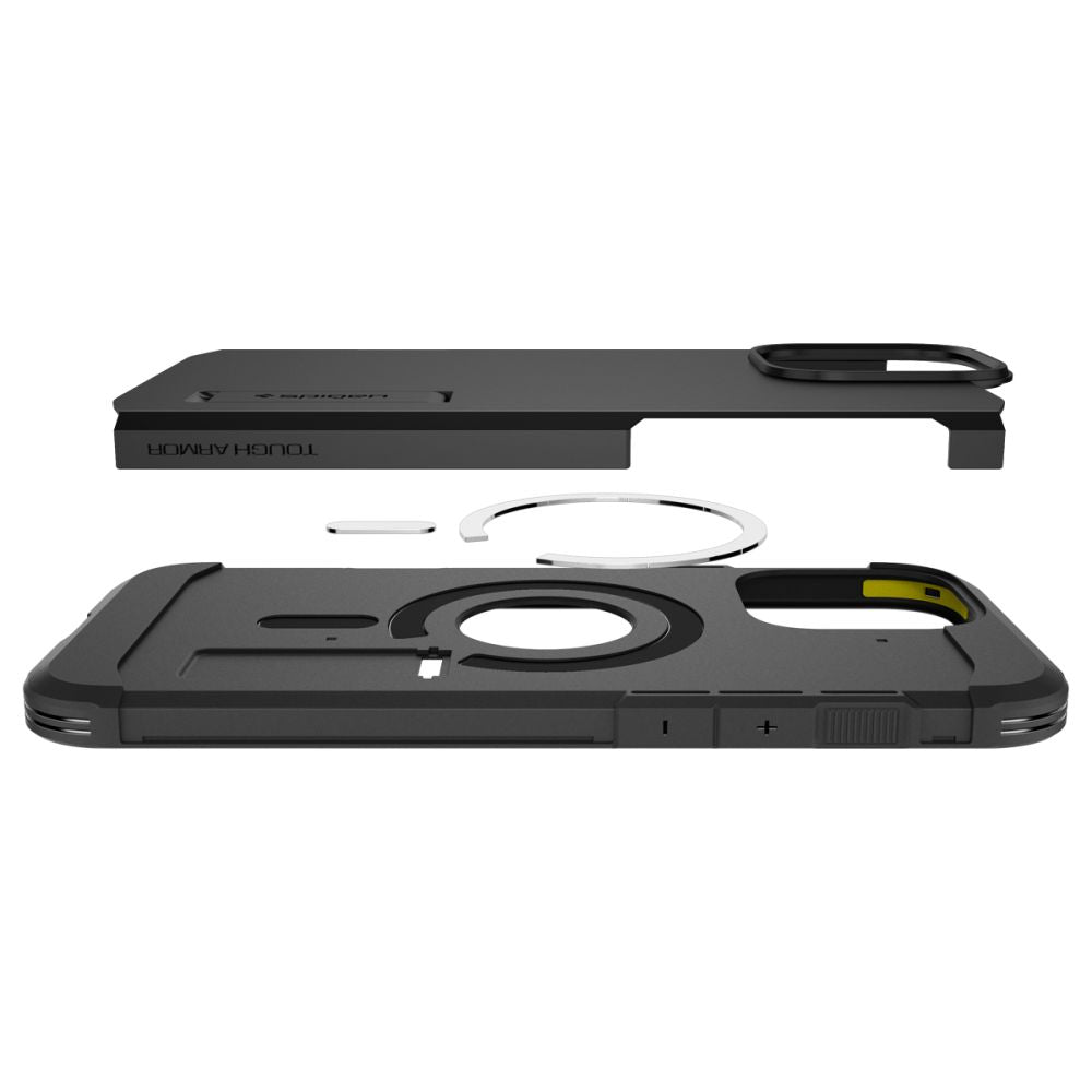 Husa de protectie Spigen Tough Armor MagSafe (ACS08146) compatibil cu iPhone 16 Pro, Negru
