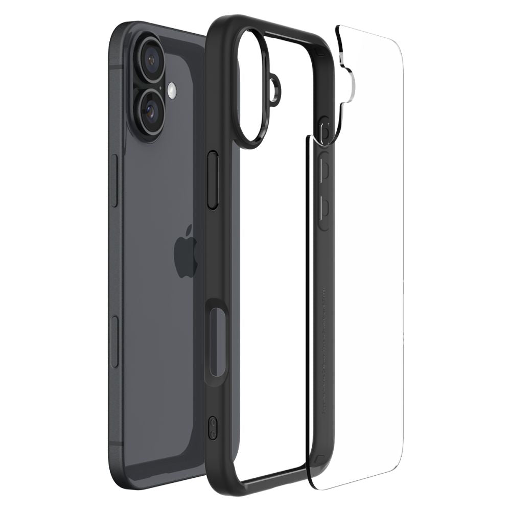 Husa de protectie Spigen Ultra Hybrid (ACS08201) compatibil cu iPhone 16, Negru Mat