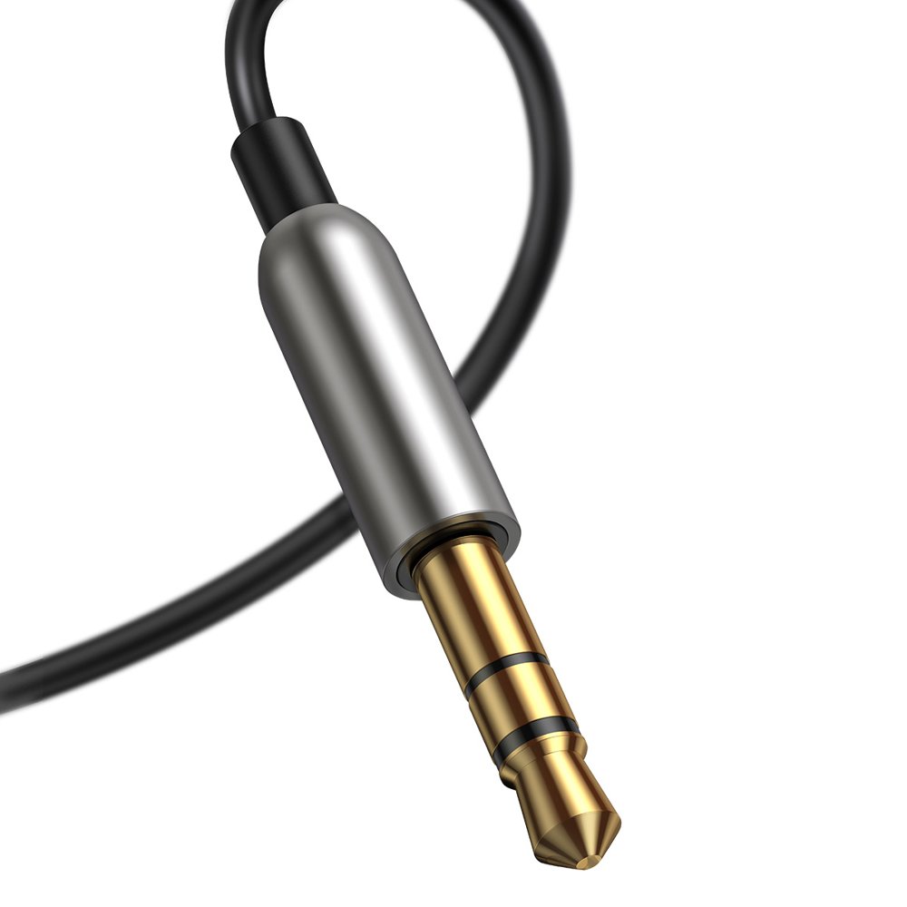 Gadget Baseus Wireless Audio Receiver BA01 (CABA01-01), Jack 3.5mm to Car Auxiliary, USB, Bluetooth 5.0, Zinc Alloy, Negru