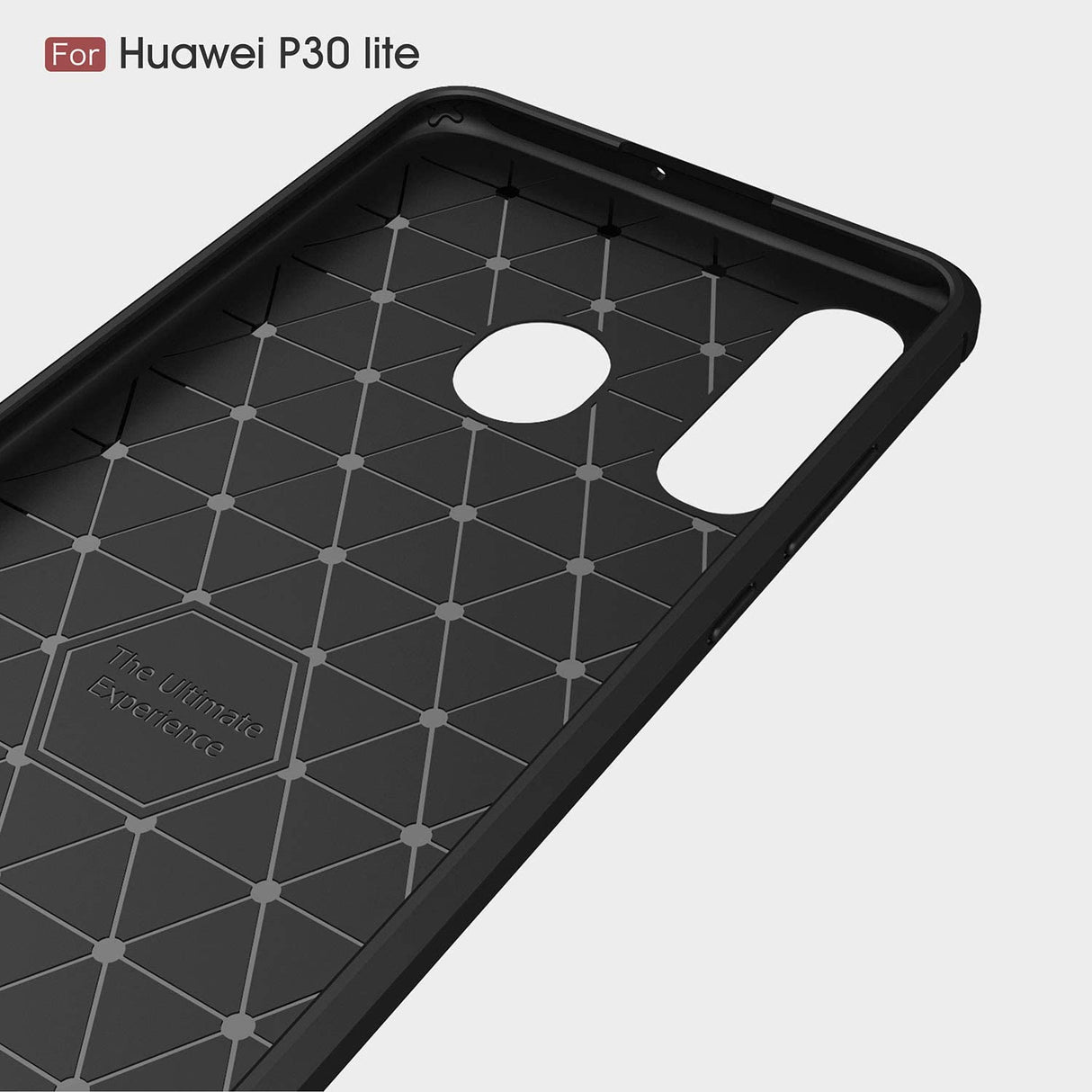 Husa de protectie Techsuit Carbon Silicone compatibil cu Huawei P30 lite / P30 lite New Edition, Negru