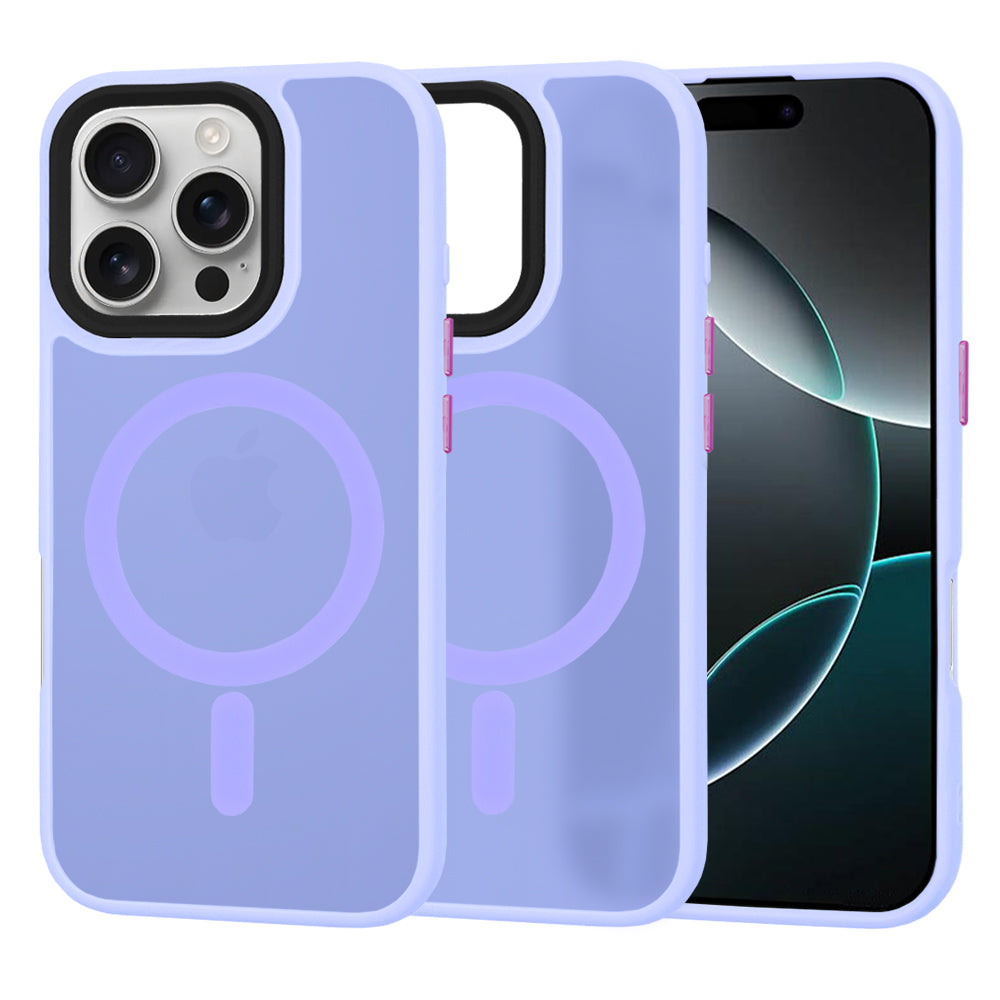 Husa de protectie Techsuit HaloFrost MagSafe Series compatibil cu iPhone 16 Pro, Mov Deschis