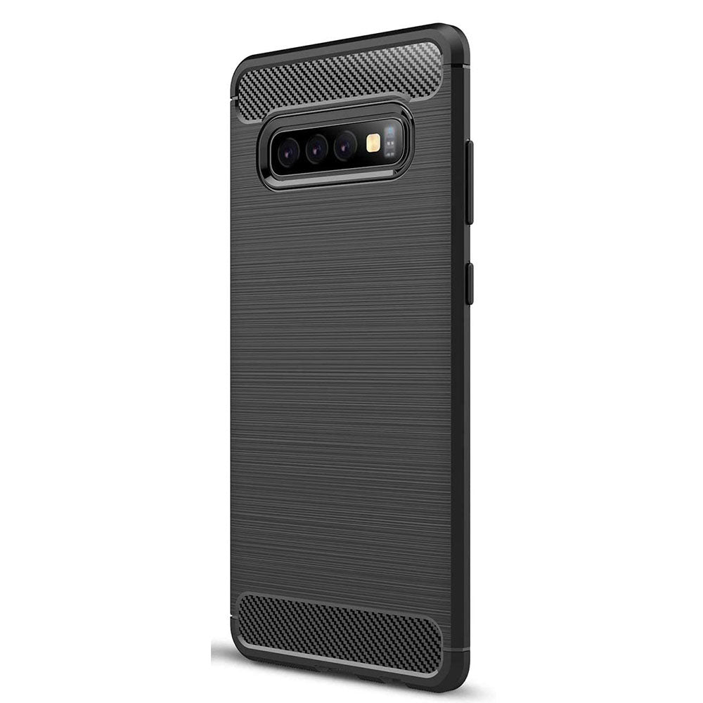 Husa de protectie Techsuit Carbon Silicone compatibil cu Samsung Galaxy S10 Plus, Negru