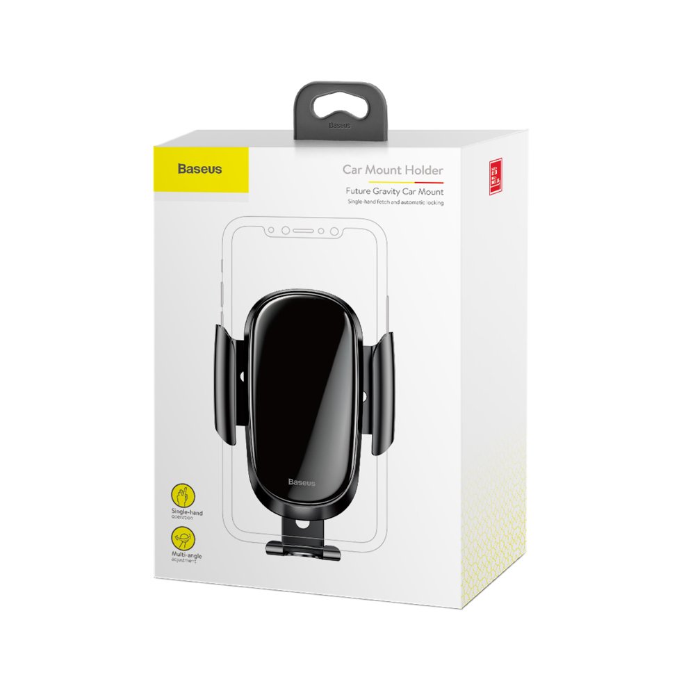 Suport Baseus Future (SUYL-WL01), Gravity Grip for Air Vent, 360° Adjustable, 4 - , Negru