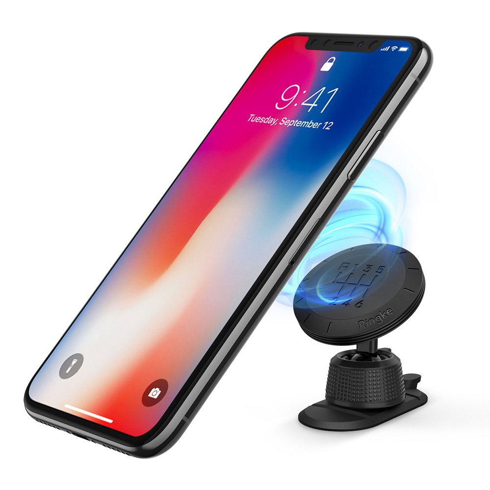 Suport Ringke Car Holder, Gear Mount Design for Dashboard, Negru