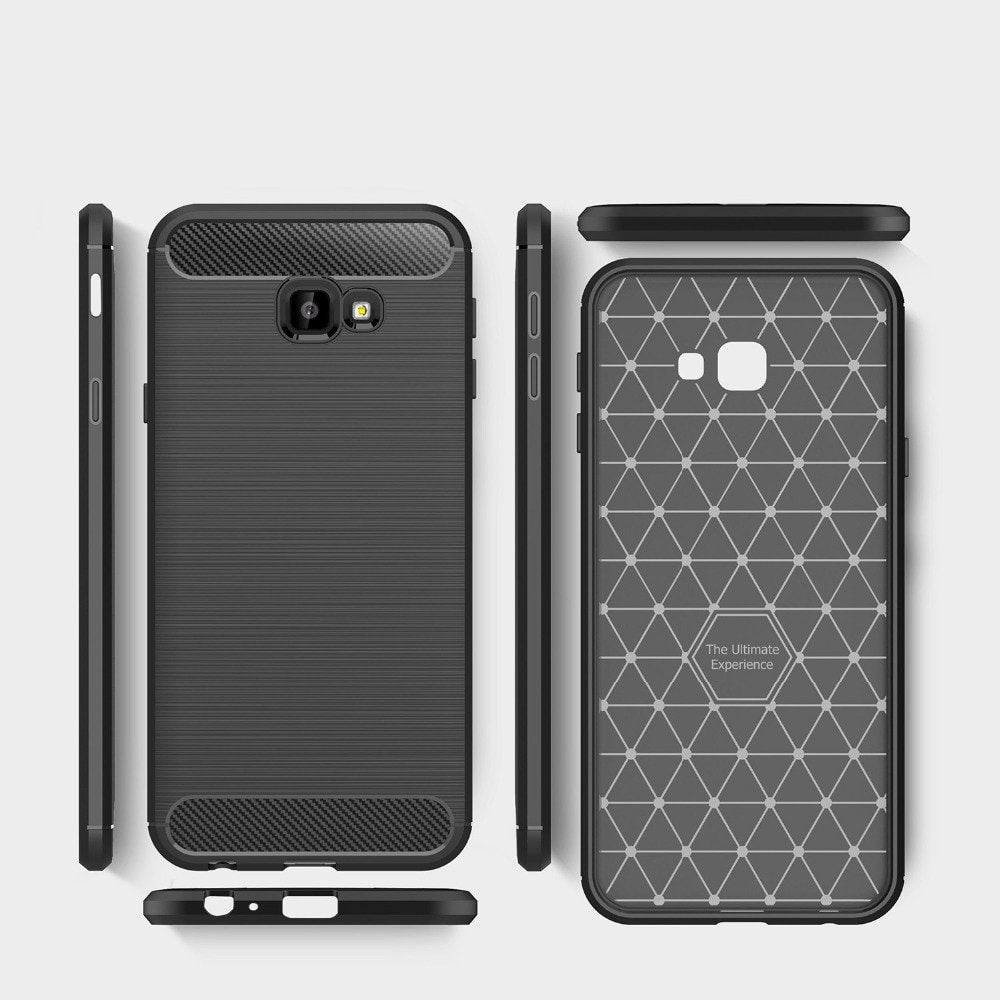 Husa de protectie Techsuit Carbon Silicone compatibil cu Samsung Galaxy J4 Plus, Negru