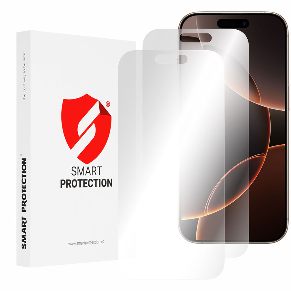 Folie de protectie Smart Protection Premium Classic (set de 2) compatibil cu iPhone 16 Pro Max, Transparent