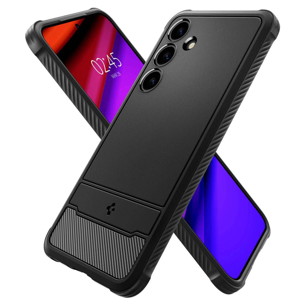 Husa de protectie Spigen Rugged Armor (ACS08578) compatibil cu Samsung Galaxy S24 FE, Negru Mat