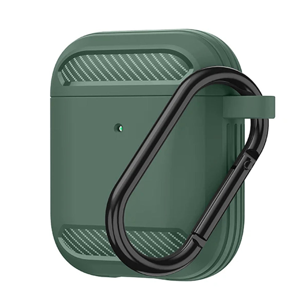 Casti Techsuit Carbon Silicone, for AirPods 1 / AirPods 2, Verde