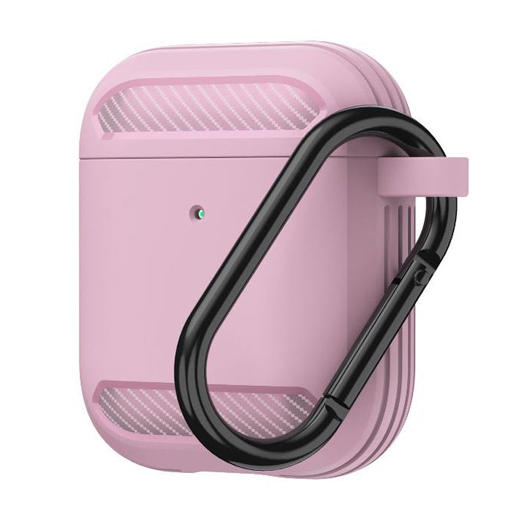 Casti Techsuit Carbon Silicone, for AirPods 1 / AirPods 2, Roz