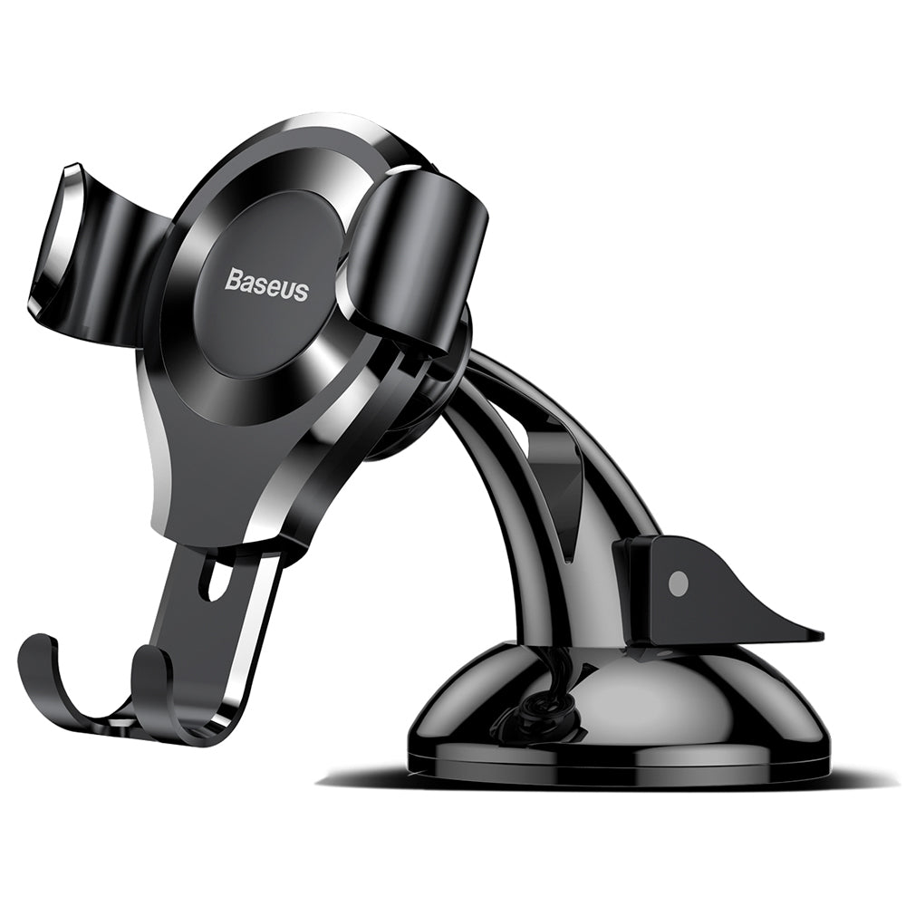 Suport Baseus Osculum (SUYL-XP01), Gravity Grip for Dashboard, Windshield, 360° Rotating, Suction Cup Clamp, Negru