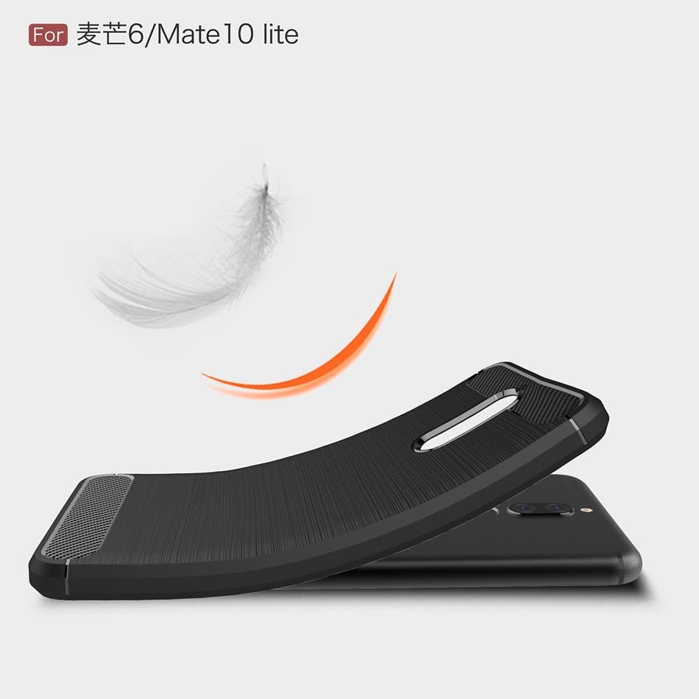 Husa de protectie Techsuit Carbon Silicone compatibil cu Huawei Mate 10 Lite, Negru