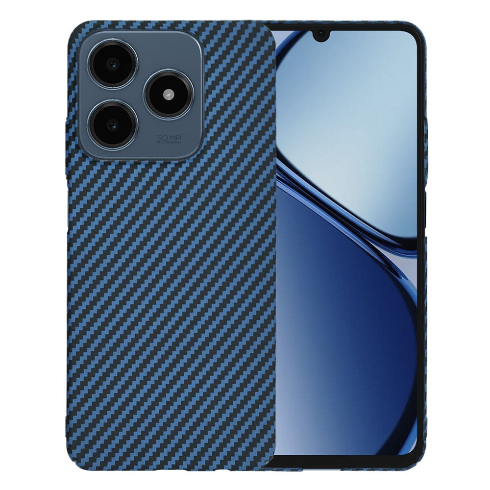 Husa de protectie Techsuit Carbonite FiberShell compatibil cu Realme C61 / Realme C63, Cyan