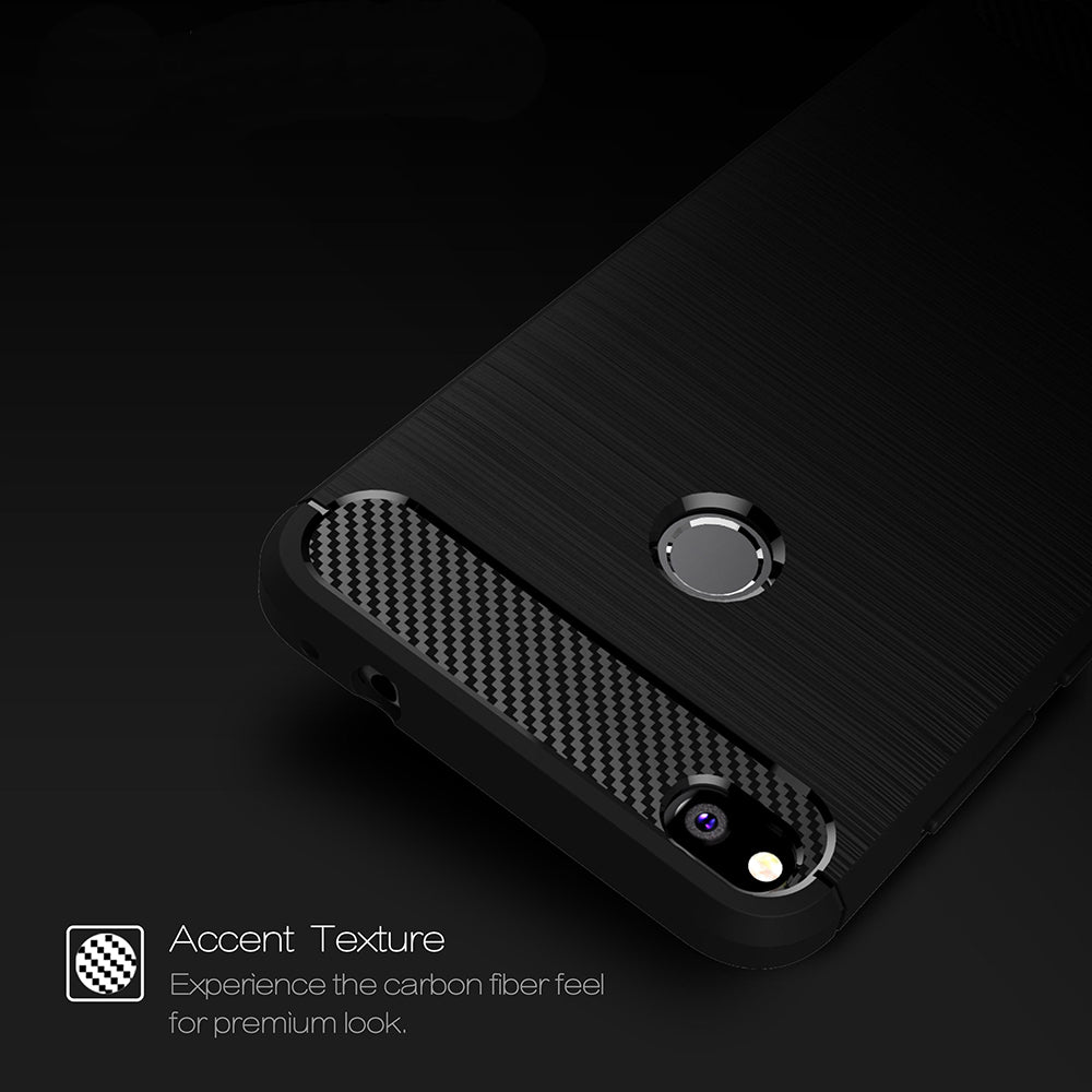 Husa de protectie Techsuit Carbon Silicone compatibil cu Huawei P9 Lite 2017 / P8 Lite 2017, Negru