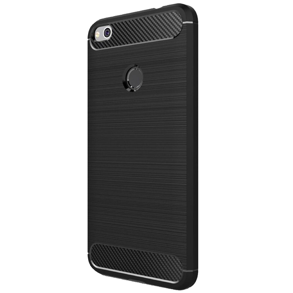 Husa de protectie Techsuit Carbon Silicone compatibil cu Huawei P9 Lite 2017 / P8 Lite 2017, Negru