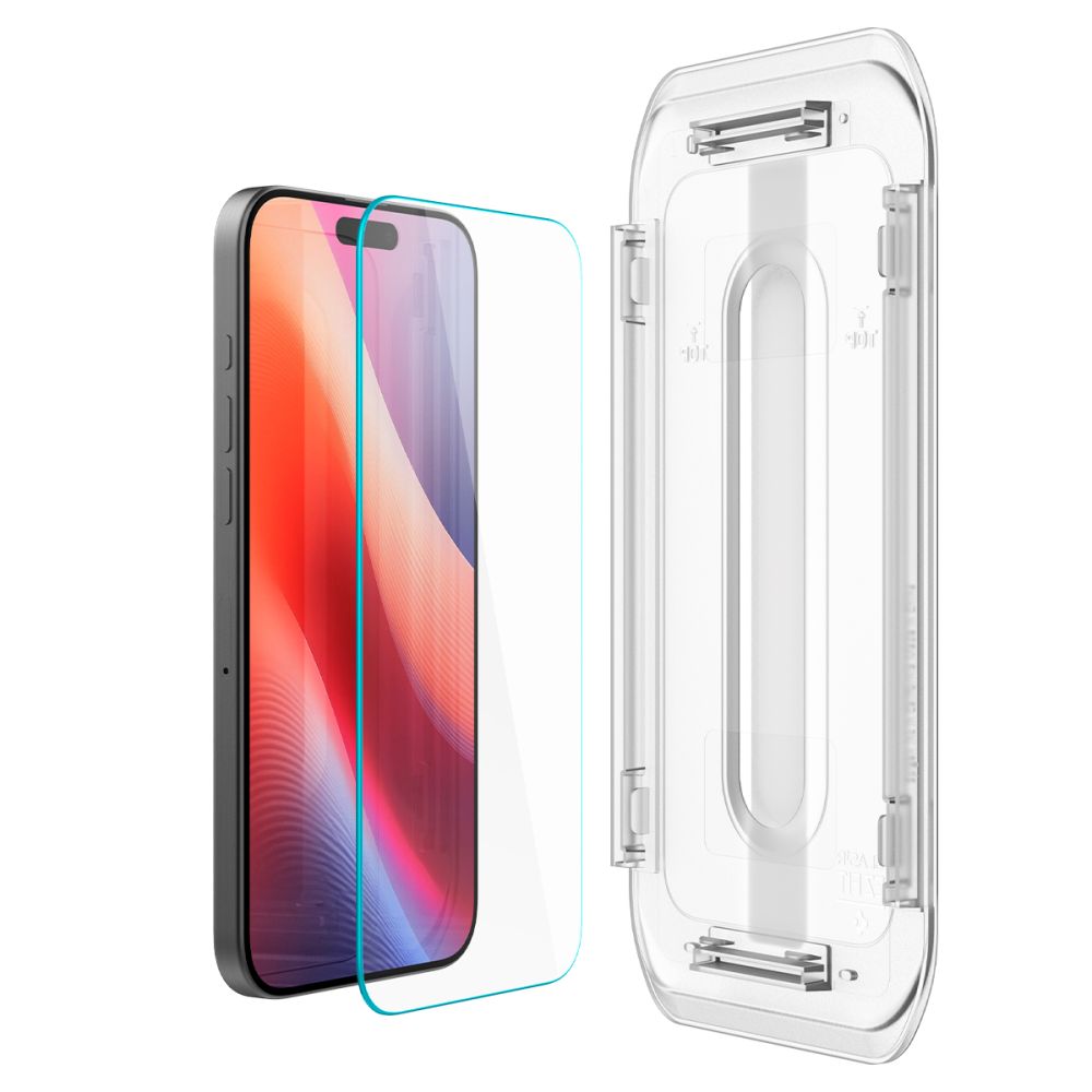 Folie de protectie Spigen Glas.tR EZ-FIT (AGL07935) compatibil cu iPhone 16 Pro, Transparent