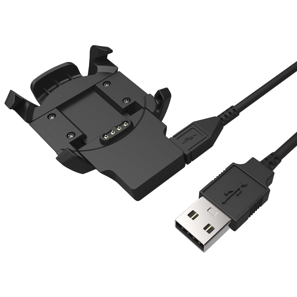 Incarcator Techsuit SmartWatch Wireless Charging Cable (TGC5), for Garmin Fenix 3 / 3 HR / 3 Sapphire with Desk Holder, 1m, Negru