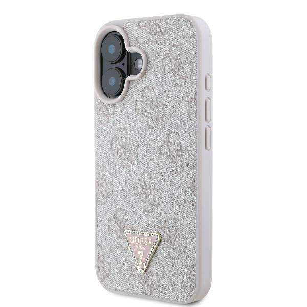Husa de protectie Guess Leather Metal Logo Strass Crossbody (GUHCP16SP4TDSCPB) compatibil cu iPhone 16, Albastru