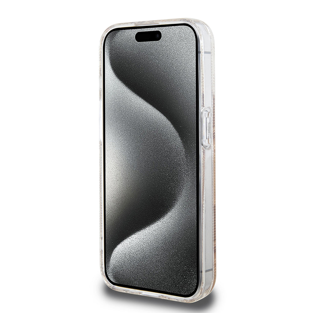 Husa de protectie Guess IML GCube MagSafe (GUHMP15LHGCUSTGW) compatibil cu iPhone 15 Pro, Maro