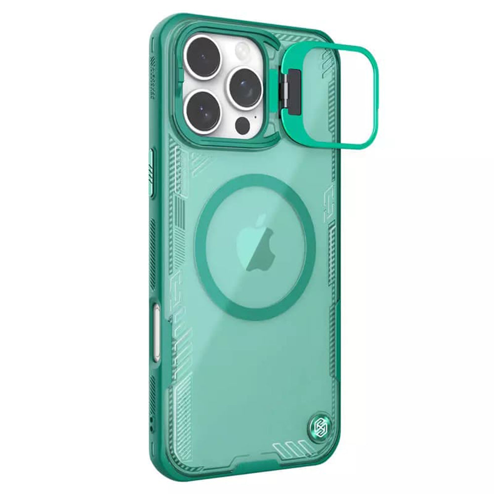 Husa de protectie Nillkin Iceblade Prop Magnetic (with Camera Cutout) compatibil cu iPhone 16 Pro, Verde