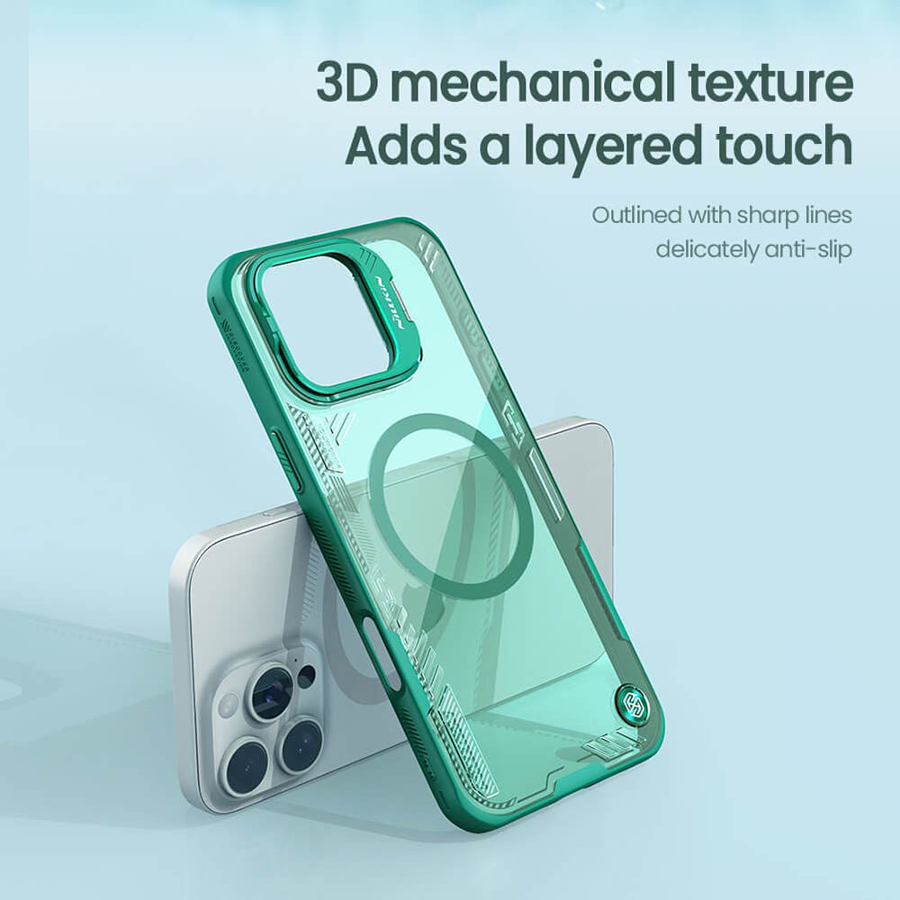 Husa de protectie Nillkin Iceblade Prop Magnetic (with Camera Cutout) compatibil cu iPhone 16 Pro, Verde