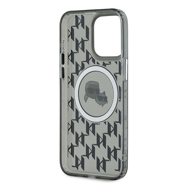 Husa de protectie Karl Lagerfeld IML MagSafe (KLHMP15LHMCKMHK) compatibil cu iPhone 15 Pro, Monogram Karl&Choupette Head