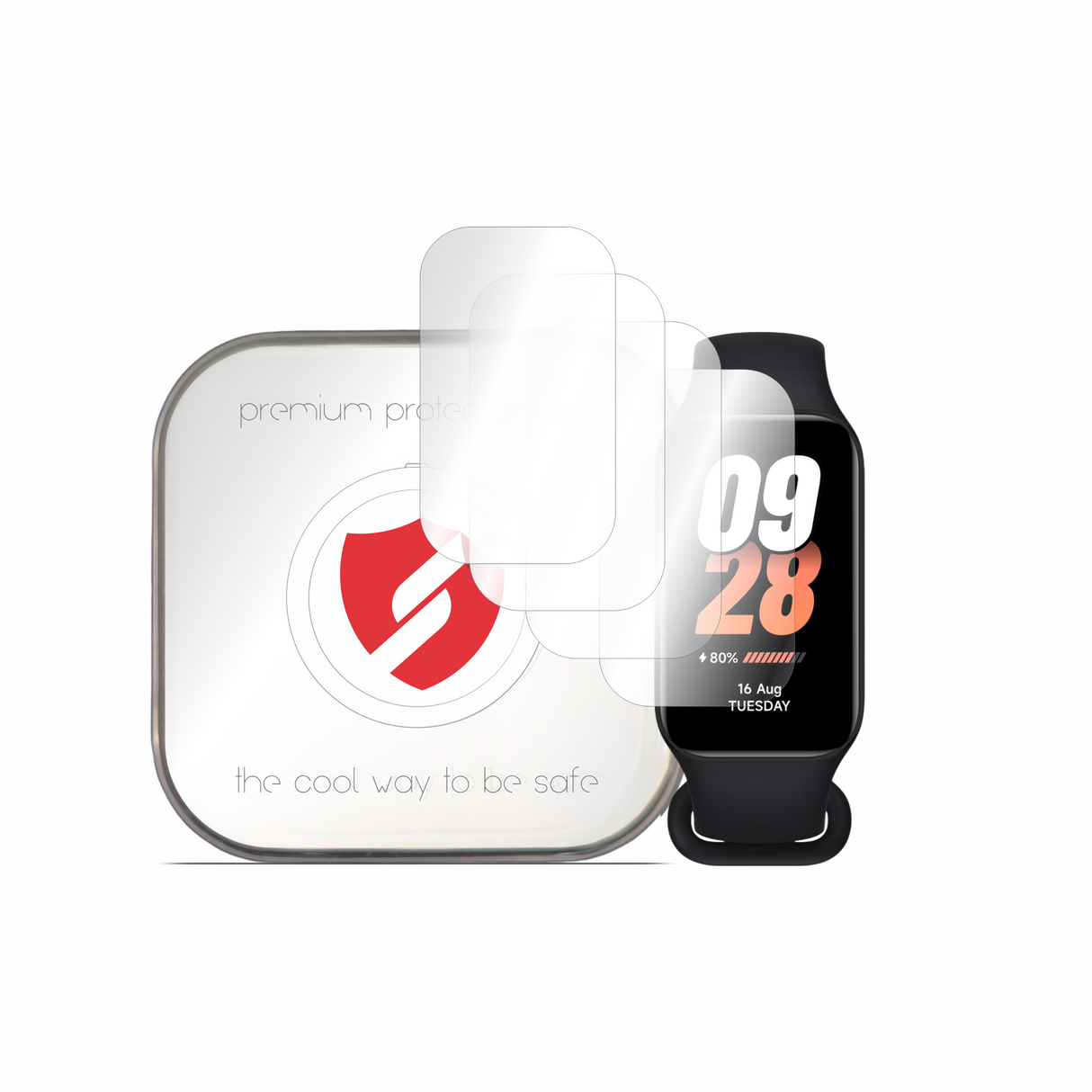 Folie de protectie smartwatch Smart Protection Premium Classic (set de 4) compatibil cu Xiaomi Mi Band 8 Active, Transparent