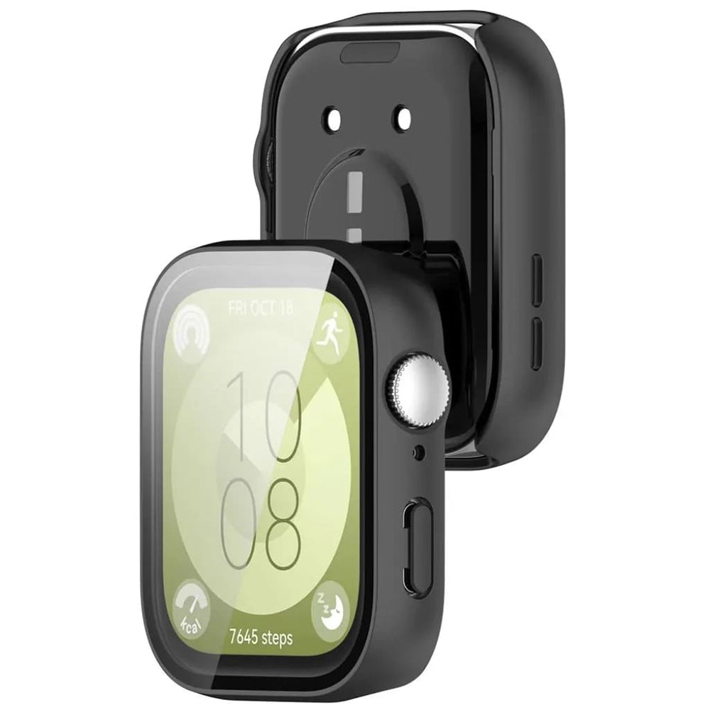 Folie de protectie smartwatch Techsuit Defense360 Pro + Screen Protector compatibil cu Huawei Watch Fit 3, Negru