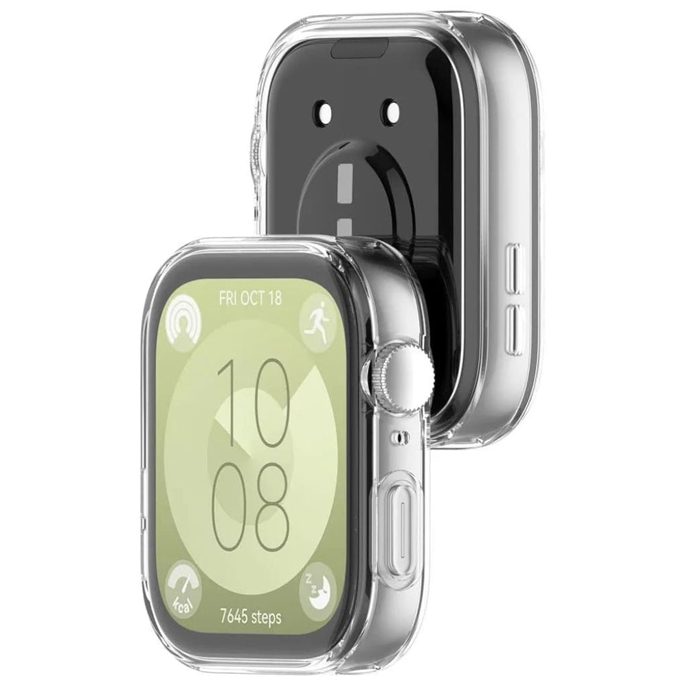 Folie de protectie smartwatch Techsuit Defense360 Pro + Screen Protector compatibil cu Huawei Watch Fit 3, Transparent