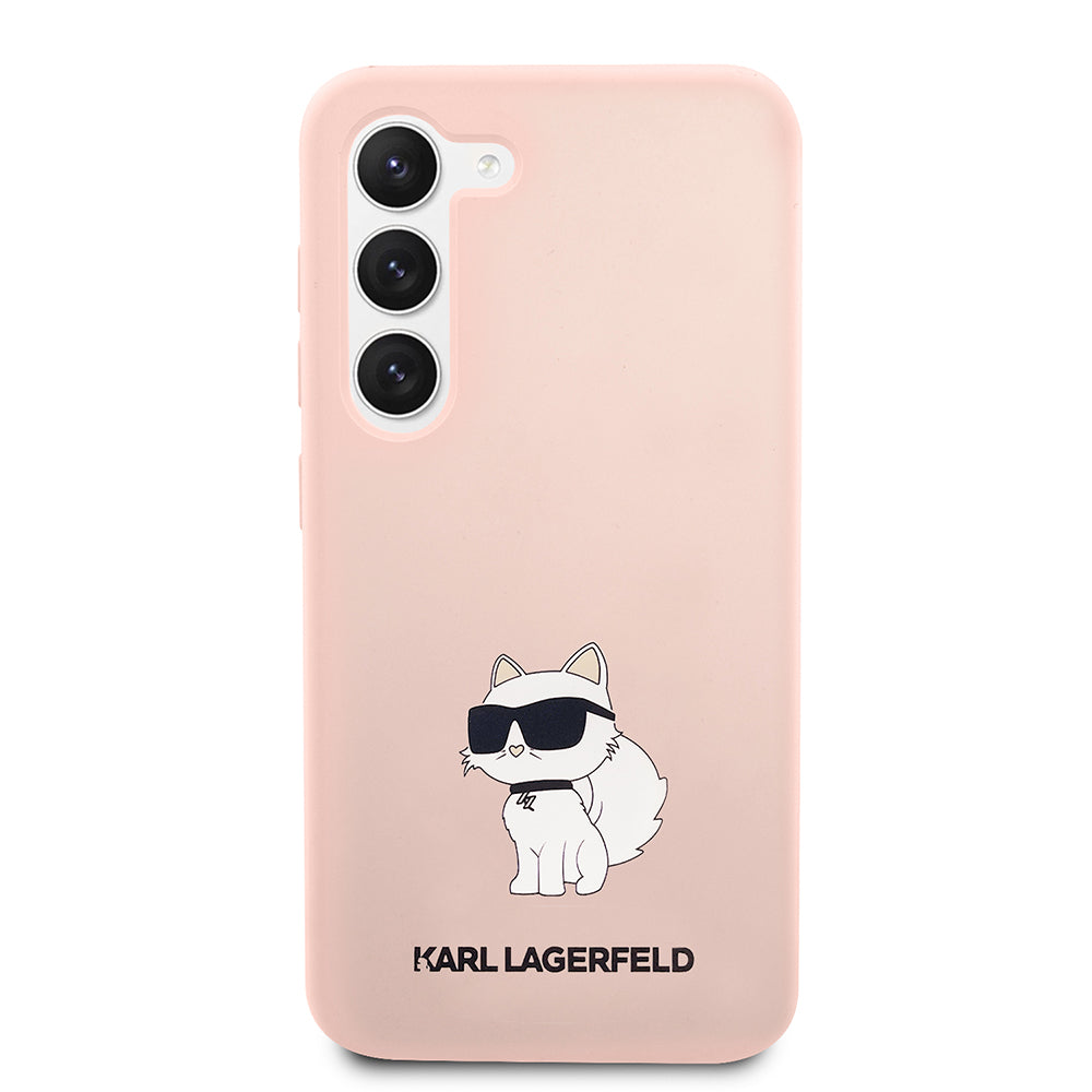 Husa de protectie Karl Lagerfeld Silicone (KLHCS23MSNCHBCP) compatibil cu Samsung Galaxy S23 Plus, Roz Choupette
