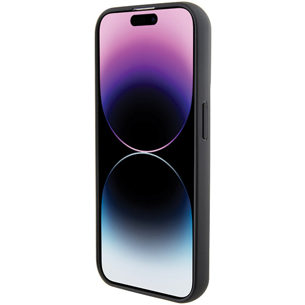 Husa de protectie Karl Lagerfeld Saffiano Gripstand (KLHCP14LGSACHPK) compatibil cu iPhone 14 Pro, Choupette
