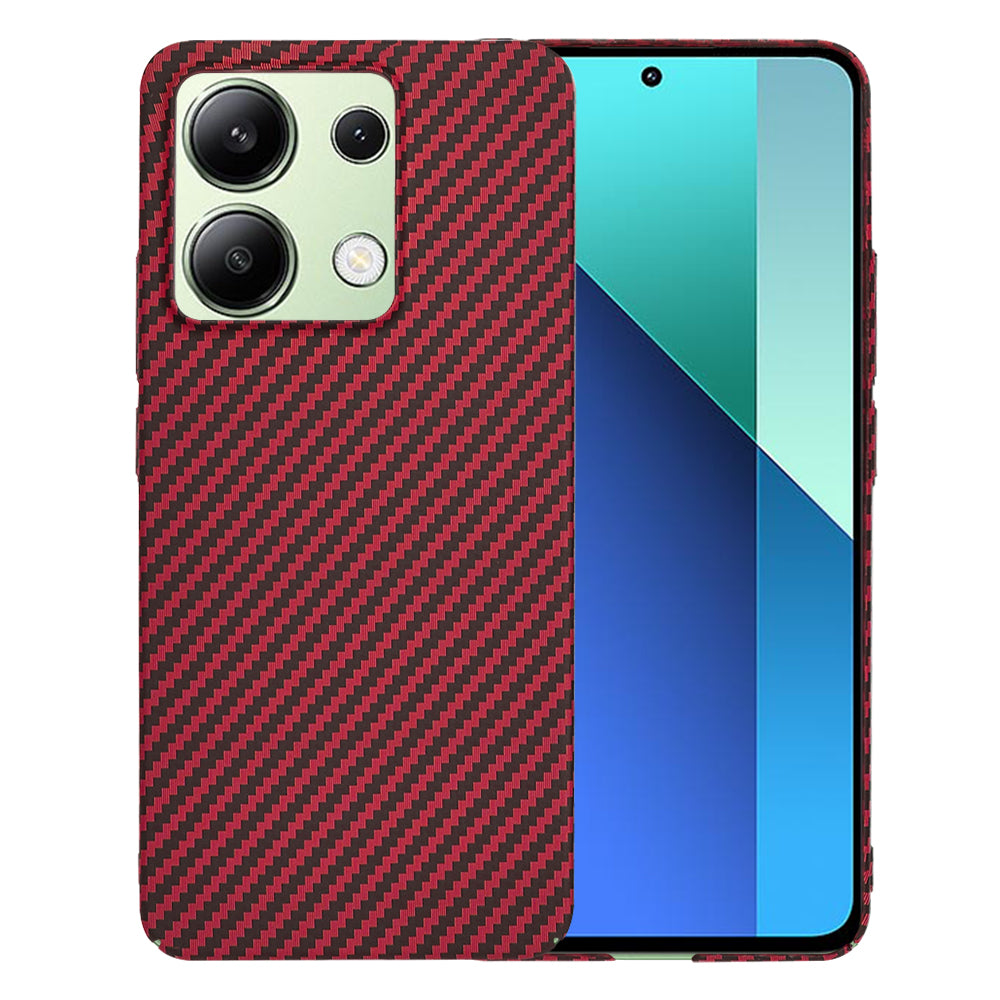 Husa de protectie Techsuit Carbonite FiberShell compatibil cu Xiaomi Redmi Note 13 4G, Rosu