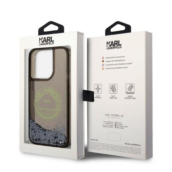 Husa de protectie Karl Lagerfeld Hardcase Liquid Glitter (KLHCP14LLCRSGRK) compatibil cu iPhone 14 Pro, RSG