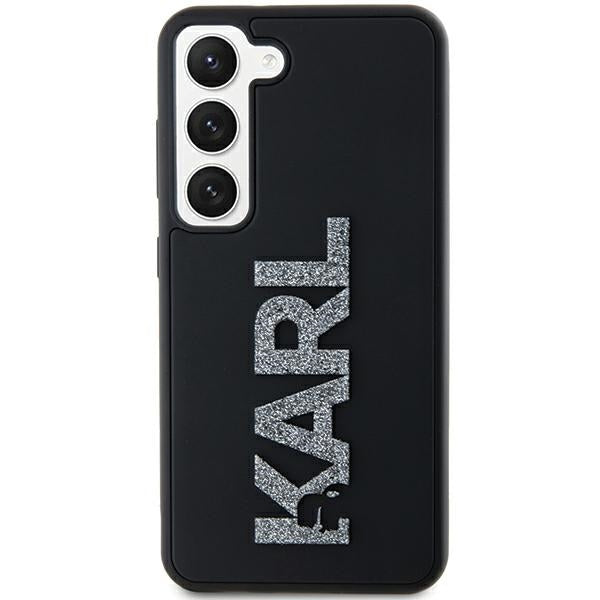 Husa de protectie Karl Lagerfeld 3D Design (KLHCS24S3DMBKCK) compatibil cu Samsung Galaxy S24, Rubber Glitter Logo
