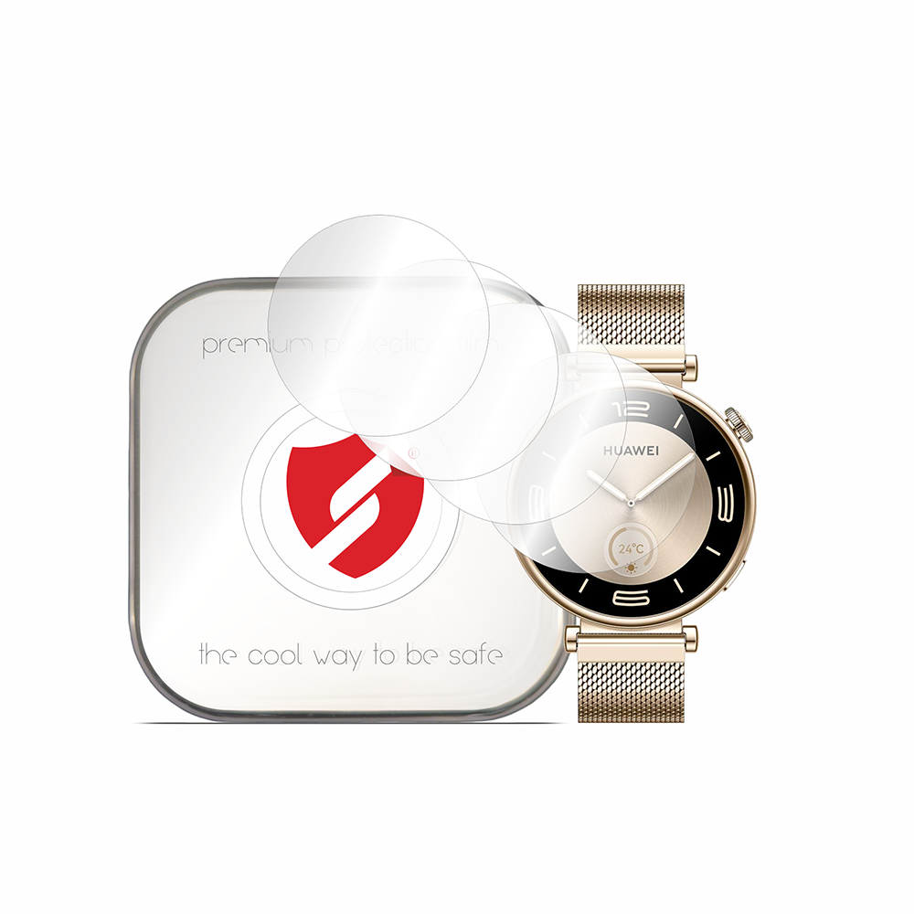 Folie de protectie smartwatch Smart Protection Premium Classic (set de 4) compatibil cu Huawei Watch GT 4 41mm, Transparent