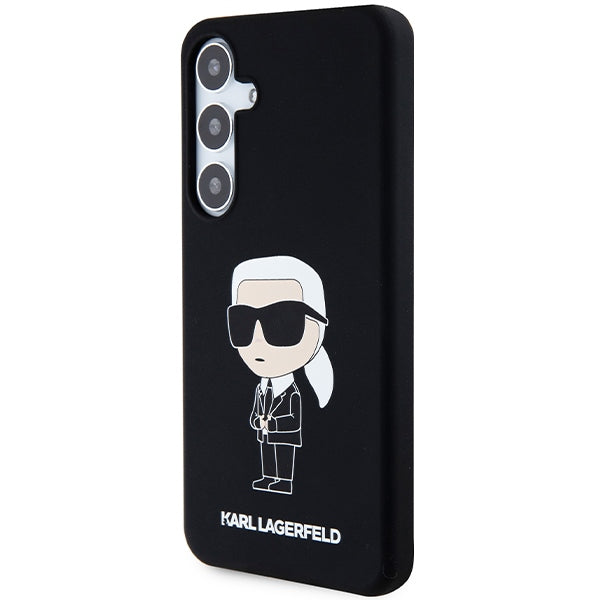 Husa de protectie Karl Lagerfeld Silicone (KLHCS24SSNIKBCK) compatibil cu Samsung Galaxy S24, Ikonik