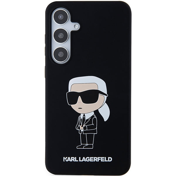 Husa de protectie Karl Lagerfeld Silicone (KLHCS24SSNIKBCK) compatibil cu Samsung Galaxy S24, Ikonik