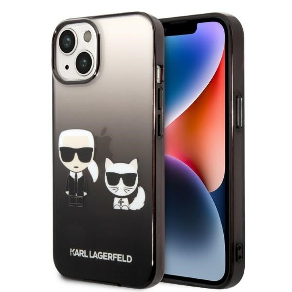 Husa de protectie Karl Lagerfeld Hardcase (KLHCP14MTGKCK) compatibil cu iPhone 14 Plus, Gradient Ikonik Karl&Choupette