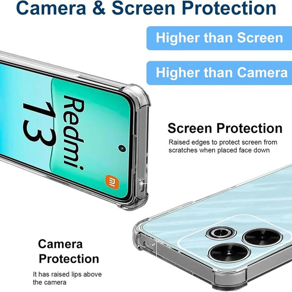 Husa de protectie Techsuit Shockproof Clear Silicone compatibil cu Xiaomi Redmi 13 / Poco M6 4G, Transparent